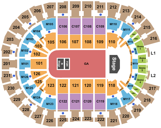 Rocket Mortgage FieldHouse Tyler, The Creator Seating Chart